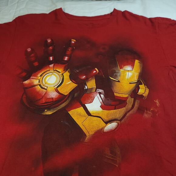 Marvel Iron Man 3 Graphic Delta Crew Neck Casual T Shirt Mens Size L Red - Picture 1 of 9